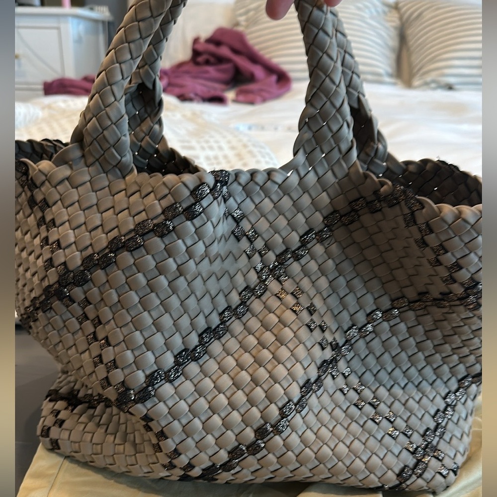 Naghedi Medium Tote in Sun-kissed Plaid Color